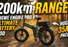 200km Range on a Foldable E-Bike Engwe Engine Pro 2 Ultimate Battery Mod